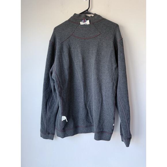 Tommy Bahama Sweater Mens Large Long Sleeve Pullover Reversible 1/4 Zip Brown - Picture 7 of 10